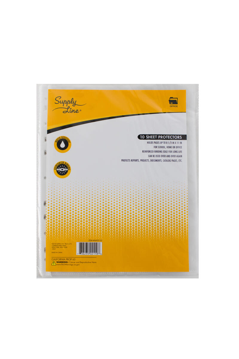 Supply Line Sheet Protectors 10 ct: $3.99
