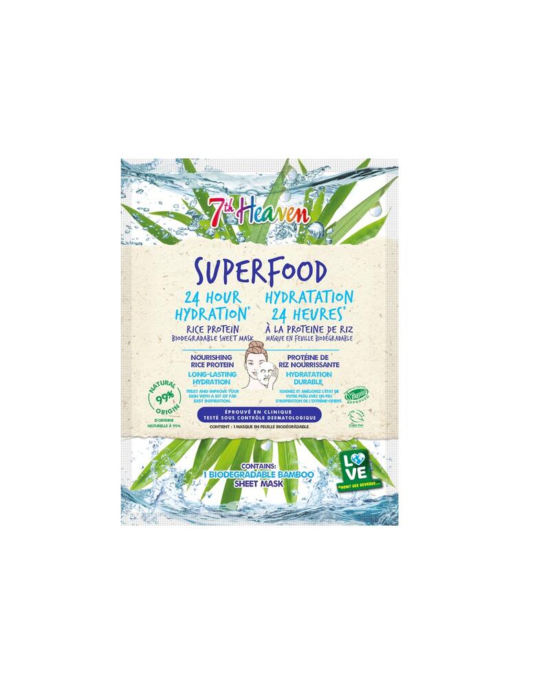 DNR 7th Heaven Superfood 24 Hour Hydration Rice Protection Sheet Mask: $3.00