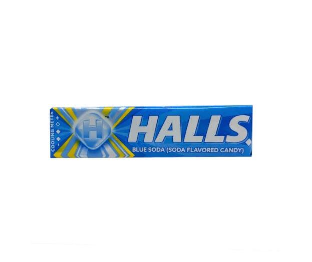 Halls Flavoured Candy Stick Blue Soda 9 count