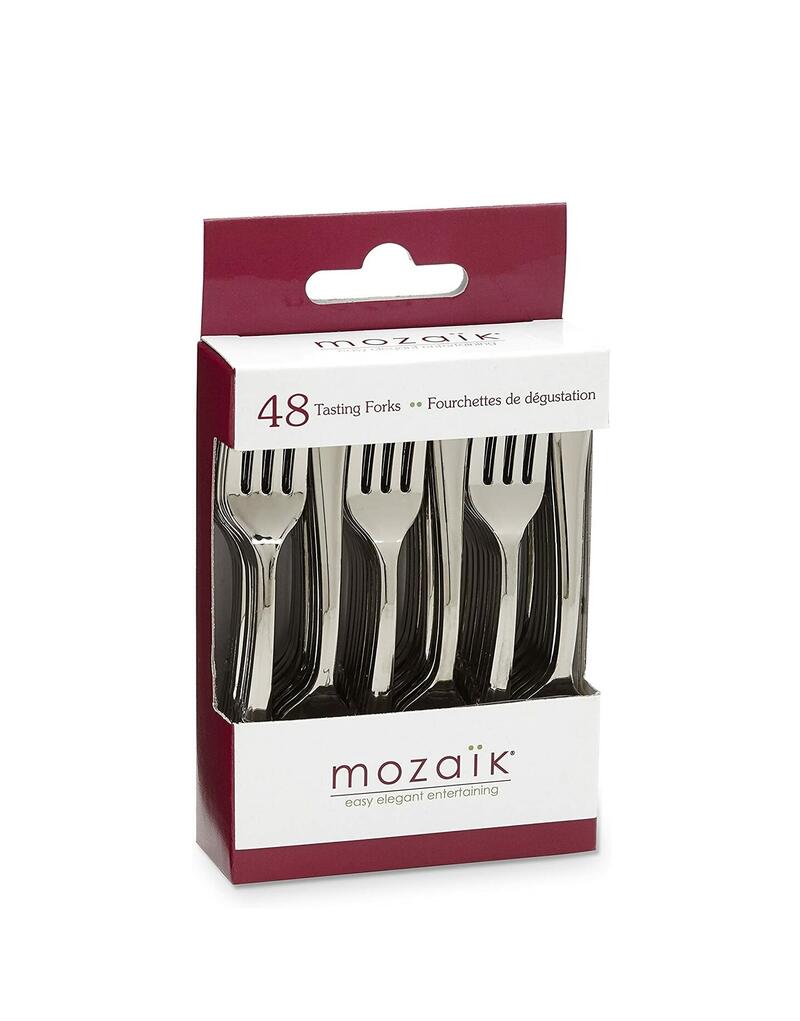 Mozaik Mini Tasting Spoon/Forks 48ct: $6.00
