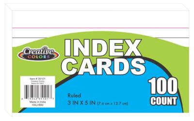 Creative Colors Index Cards 100ct 3