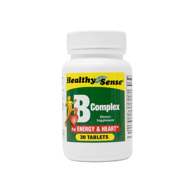 Healthy Sense Vitamin B Complex Dietary Supplement 30 count