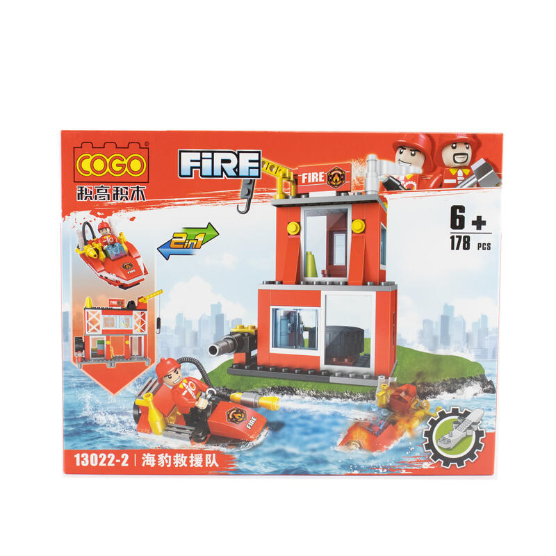 COGO Fire Station Lego Assemble