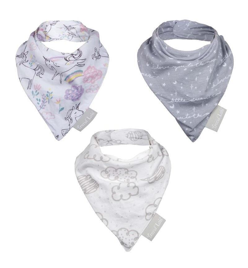 Trend Lab Jersey Infinity Bib Set Unicorn 3 pieces