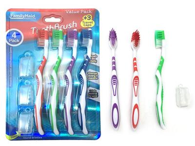 Family Maid Toothbrush & Cap 7pcs
