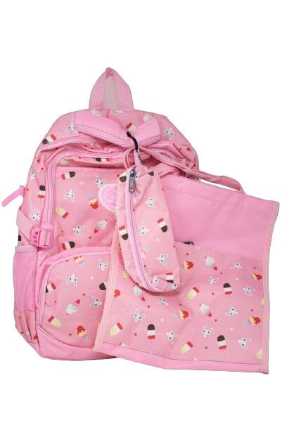 Pink Bunny Backpack Set 3pcs