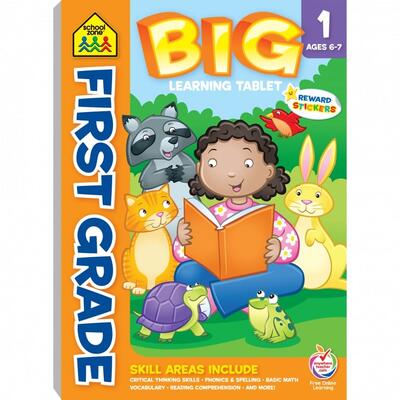 School Zone First Grade  Ages 6 to 7  Big Learning Workbook Tablets