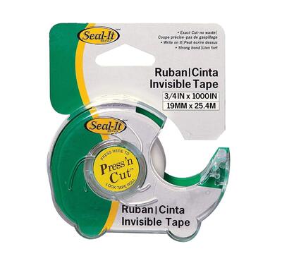 Seal It Gift Wrap Tape Press N Cut Dispenser 3/4