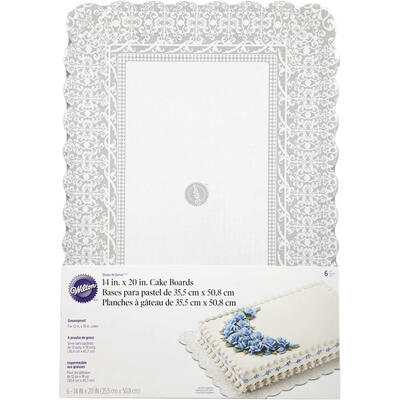 Wilton Show And Serve Cake Board 14X20in 6ct