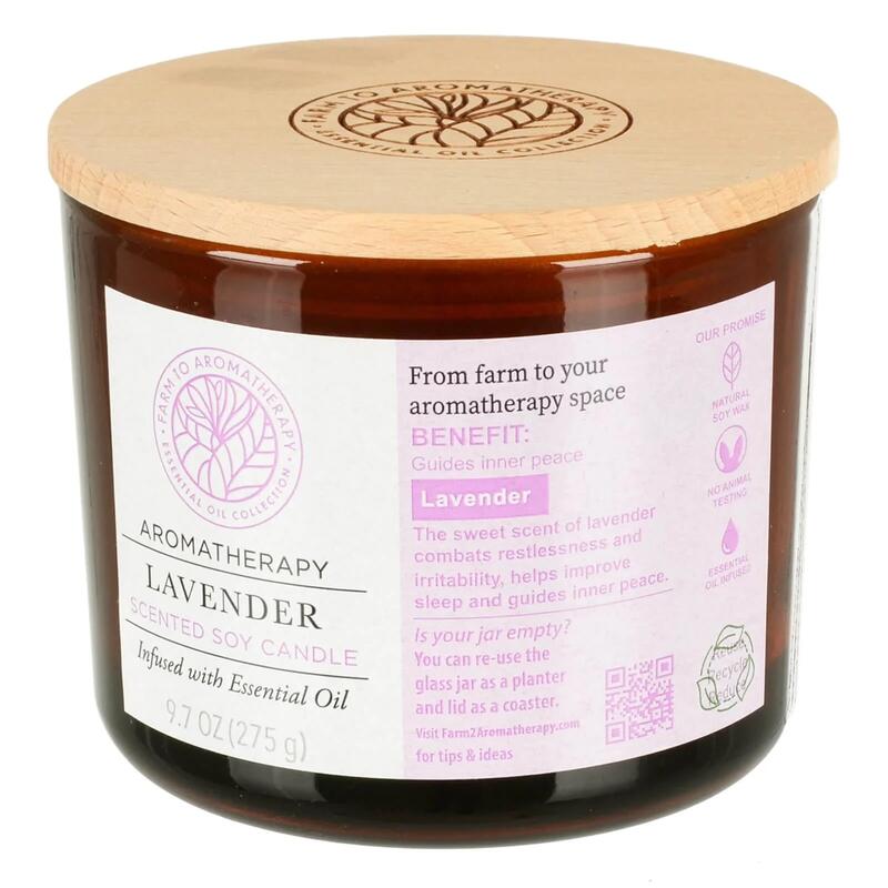 Aromatherapy Lavender Scented Soy Candle 9.7oz