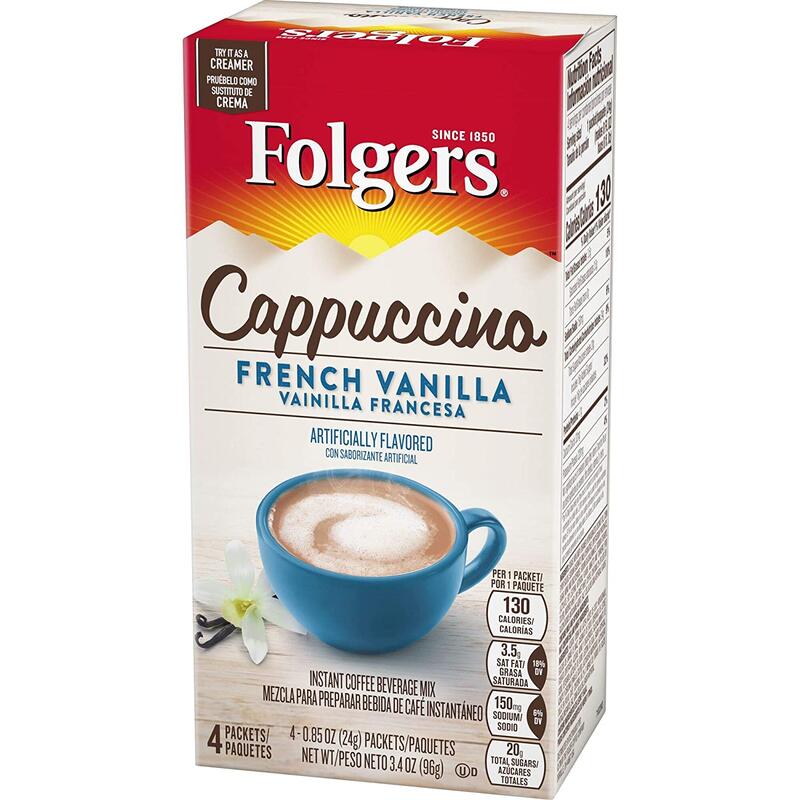 Folgers Instant Cappuccino French Vanilla 4ct