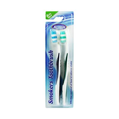 Active Smokers Toothbrush Extra Hard Twin Pack