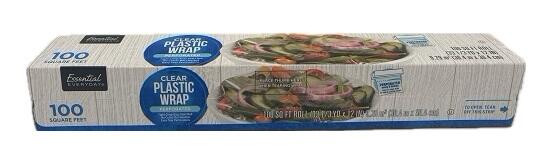 Essentials Clear Plastic Wrap Perforated 100 sqft