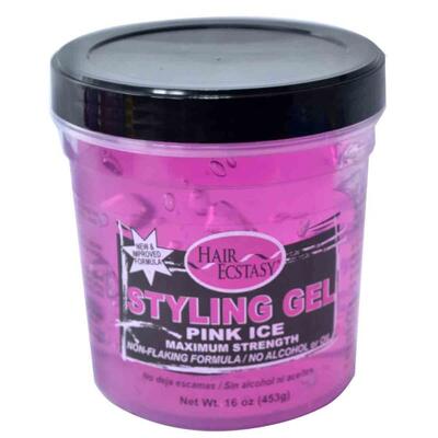 Hair Ecstasy Styling Gel Pink Ice 16oz