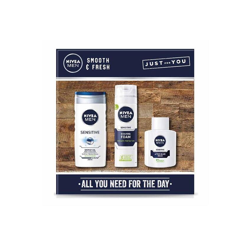 Nivea Men Smooth Shower And Shave 3pc Set