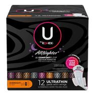 Kotex All Nighter Ultra Thin Pads With Wings Overnight 12 count: $18.00