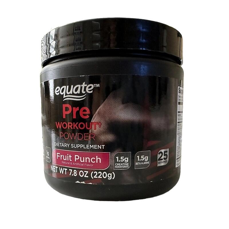 Equate Pre Workout Powder Fruit Punch 7.8oz