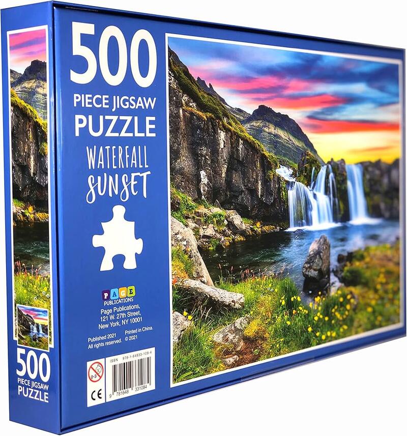 Waterfall Sunset Jigsaw Puzzle 500pcs