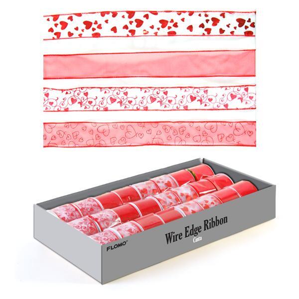 Wire Edge Ribbon Valentines Assorted 1ct: $5.00