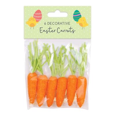 Decorative Easter Carrots 6ct