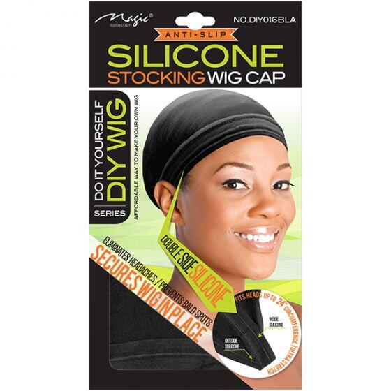 Magic Silicone Stocking Wig Cap Black 1 piece