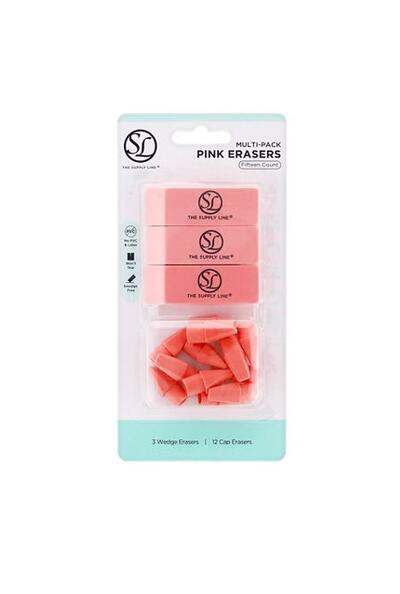 Supply Line Pink Eraser 15 count