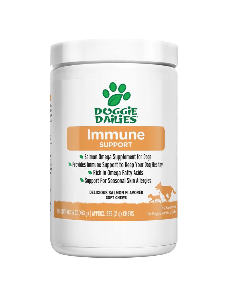 Doggie Dailies Immune Support Salmon Flavored Soft Chews 225 count