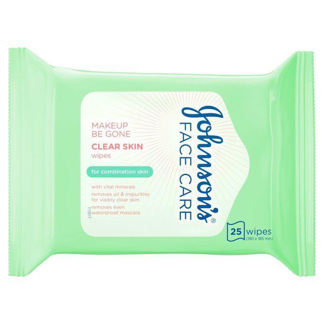 Johnsons Face Care Makeup Be Gone Clear Skin Wipes 25 ct
