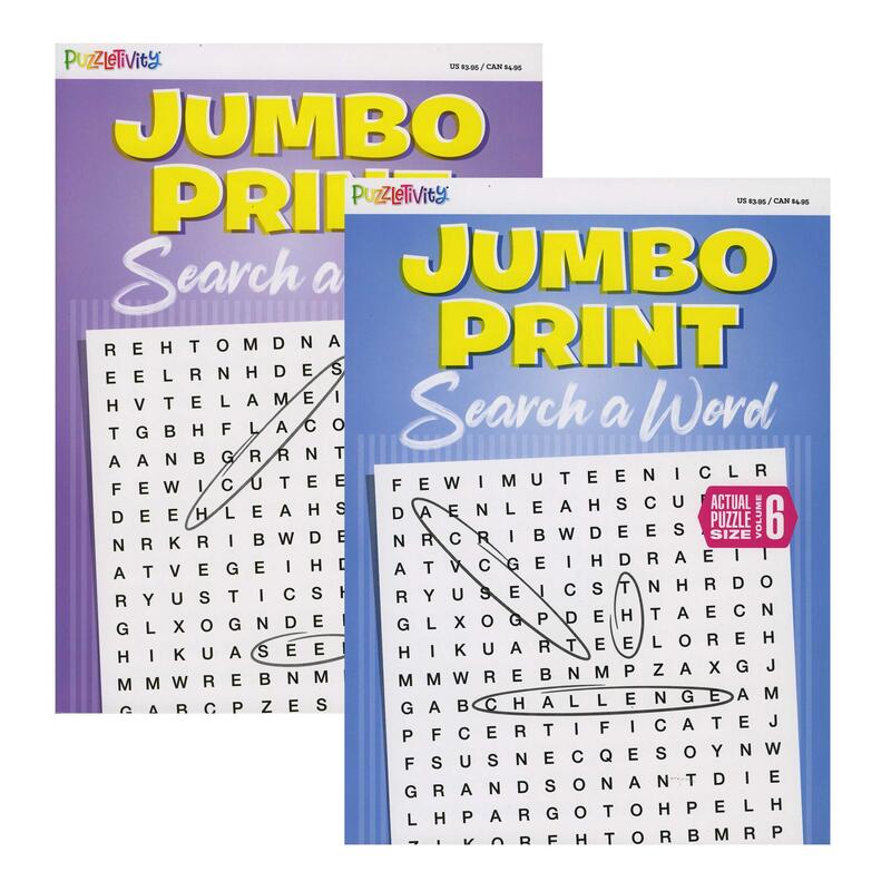 Jumbo Print Search A Word