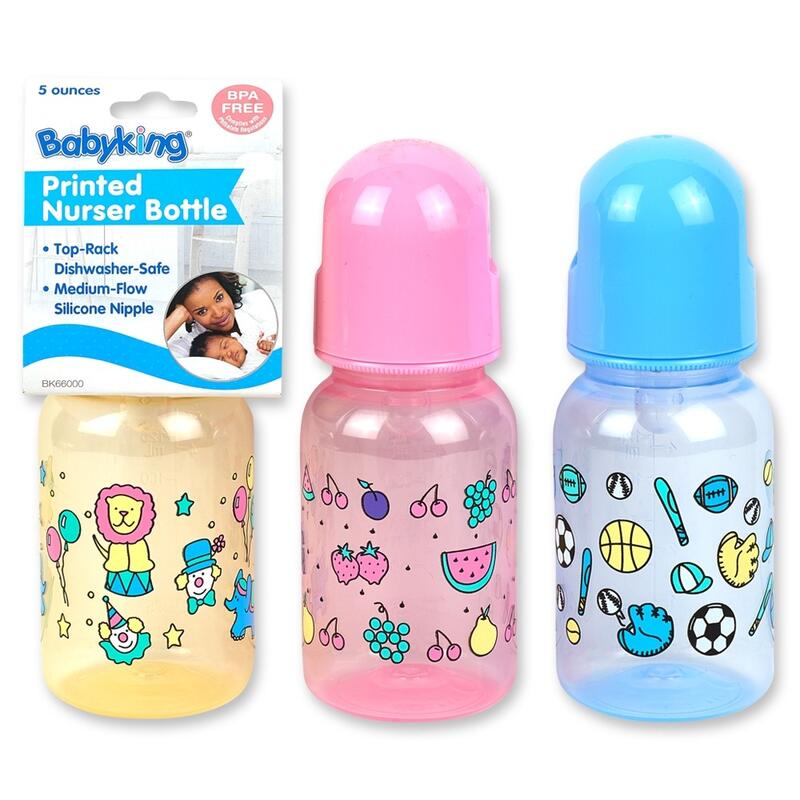 Baby King Printed Nurser Medium Flow Bottle 5oz: $3.00