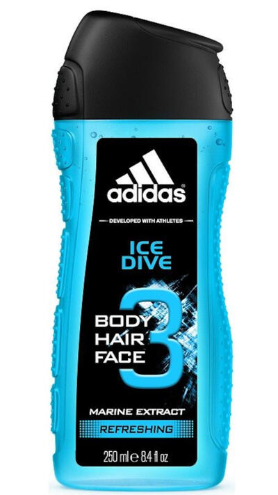 Adidas Ice Dive Shower 3-In-1 Shower Gel 250ml
