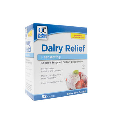QC Dairy Relief Fast Acting Caplets 32 ct