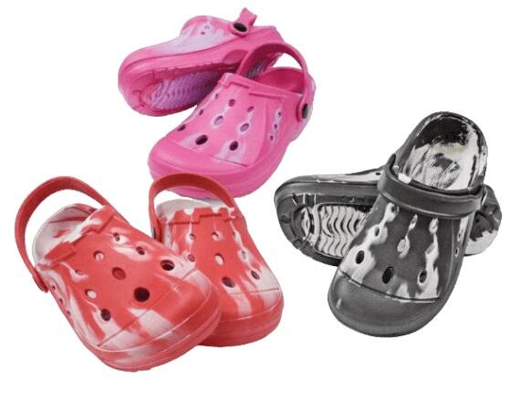 Ladies Clogs Ink Splash Multi Tonal Colours Design