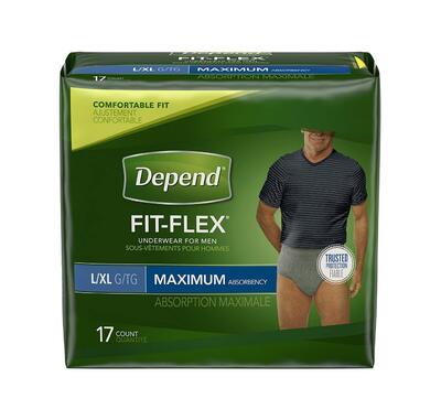 Depend Men Fit-Flex Maximum L 17ct