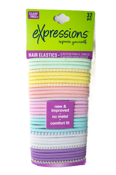 Expressions Clasp Free Hair Elastics 32pcs: $8.00