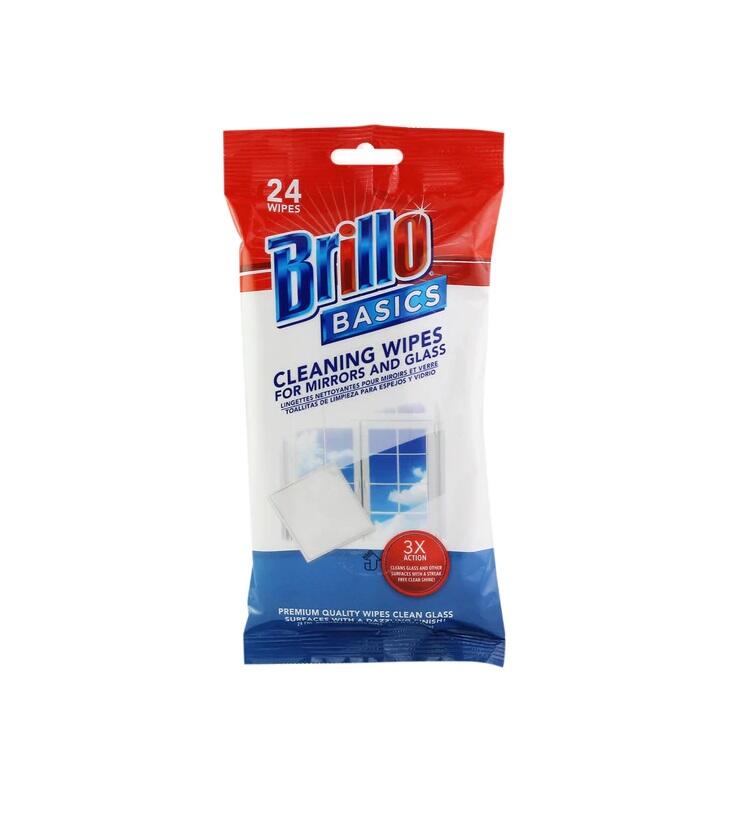 Brillo C.S Glass Cleaner Wipes 24pk