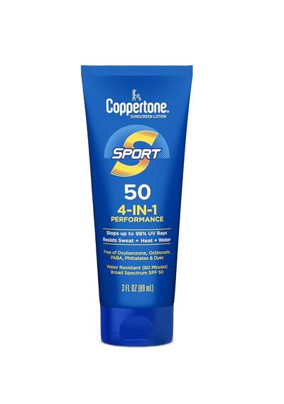 Coppertone Sunscreen Lotion Sport 4-In-1 Performance SPF 50 3oz