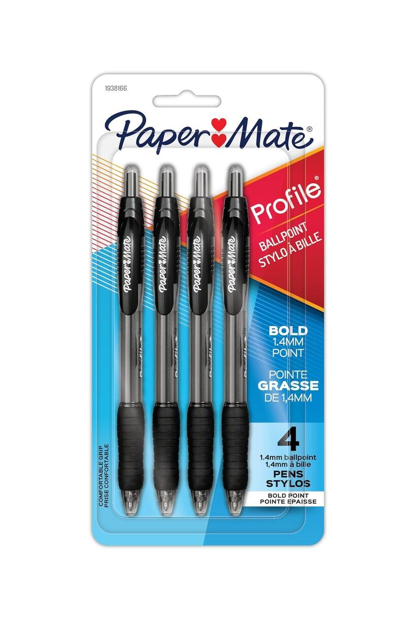 Papermate Black Pen 4ct