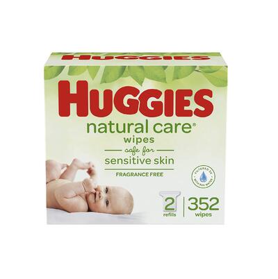 Huggies Natural Care Wipes  Frangrance Free 352ct