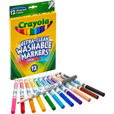 Crayola Ultra-Clean Washable Markers 12ct: $25.00