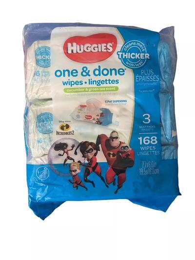 Huggies One & Done Wipes 3x168ct