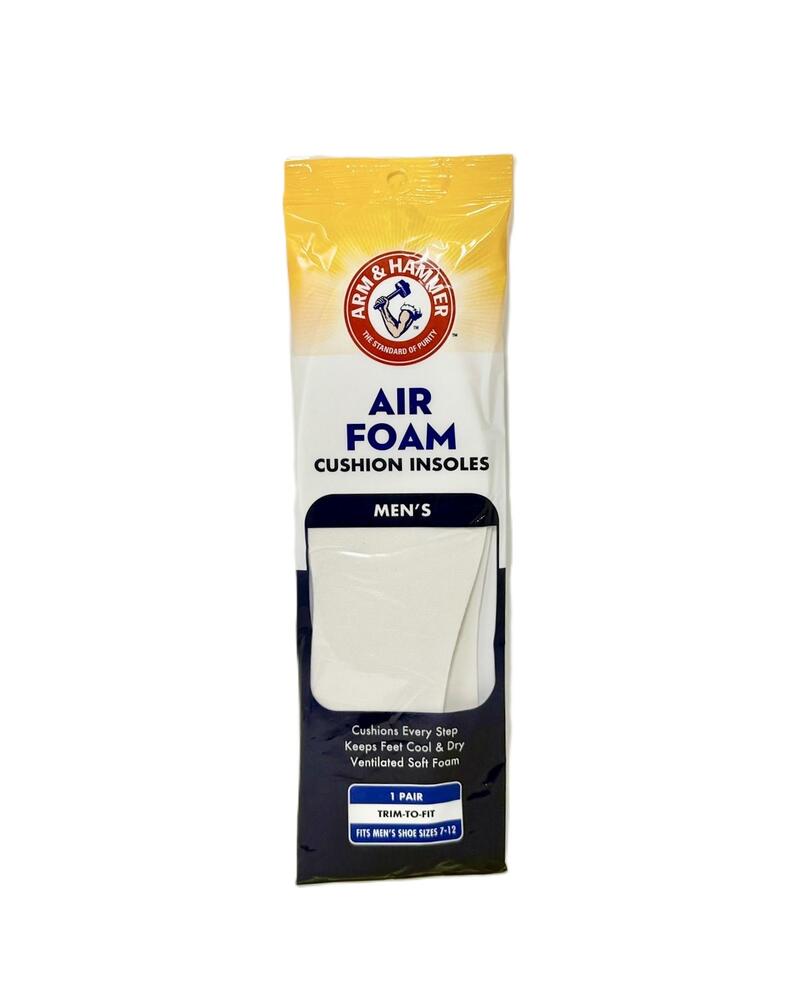 Arm & Hammer Men Air Foam Cushion Insoles Size 7-12 1 pair