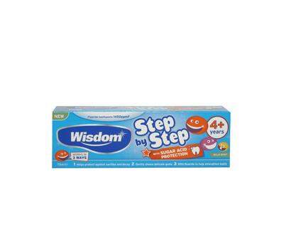 Wisdom Step By Step Toothpaste 4+ Years 75ml