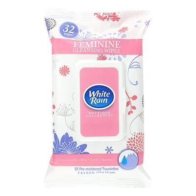 White Rain Feminine Cleansing Wipes 32pk: $6.00