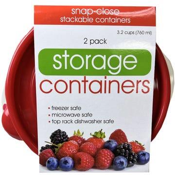 2pk Plastic Round Food Container: $8.00