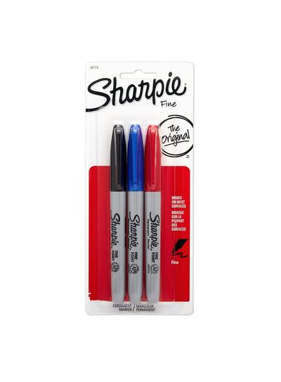 Sharpie Fine Point Permanent Assorted 3 count