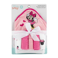Disney Baby Minnie Mouse Hooded Towel & Washcloth 6 pieces: $35.00