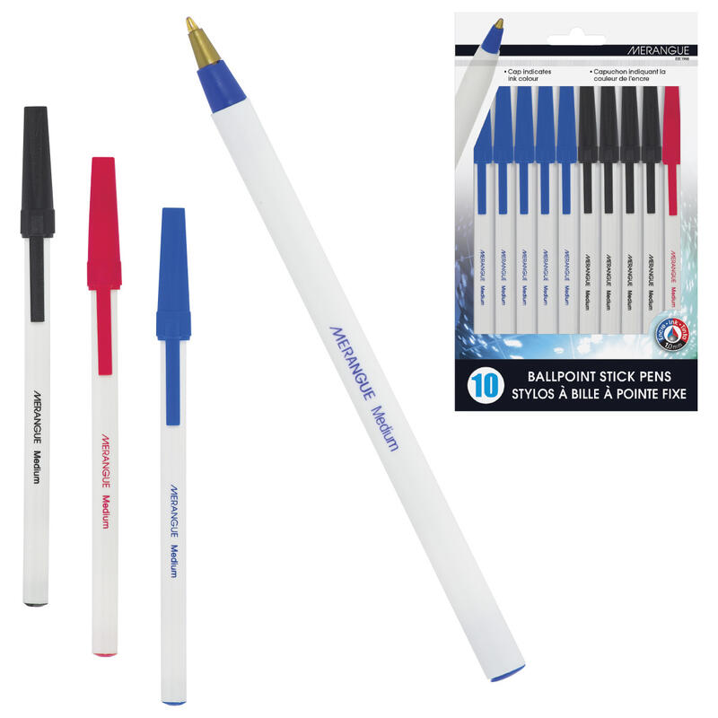 White Stick Pen 10pk