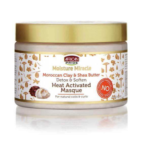 African Pride Moroccan Clay & Shea Butter Heat Activated Masque 12 oz: $10.00