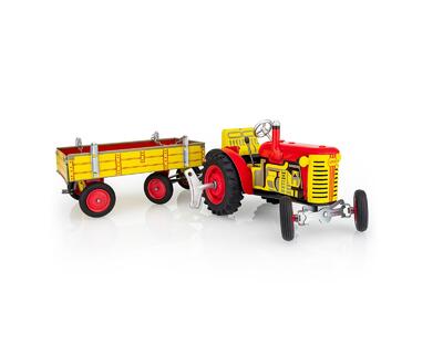 Plastic Tractor With Trailer: $12.00